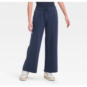 All in Motion Youth Active Pants - Navy Blue - Wide Leg - Draw String- NEW S 6/7